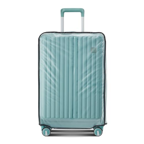 4 Piece Expandable Hardshell Pink Luggage Sets with Spinner Wheels (Turquoise Blue / 3 Piece Set)