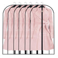 Clear Garment Bags (24'' x 48''/6 Pack / Black-Clear)