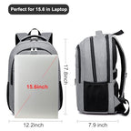 Backpack for Men and Women (Grey / 15.6 Inch)