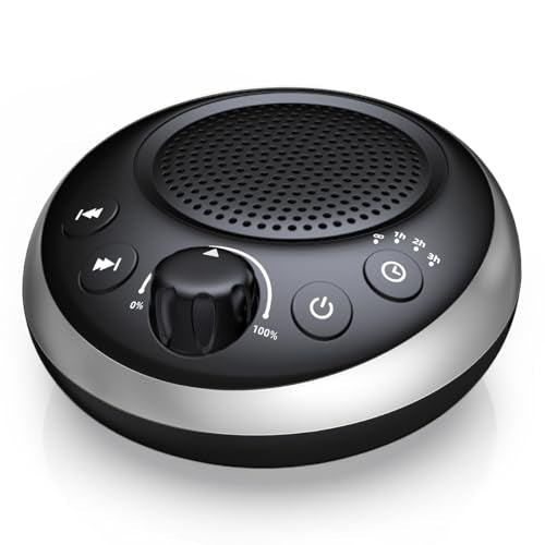 Sound Machine Loud White Noise Machine Nonstop Brown Noise Sleep Machine 30 Soothing Sounds for Baby Kids Adults Pink Noise Sounds Machine 36 (Black)