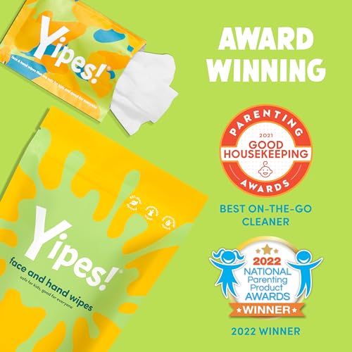 Yipes! Kids Face and Hand Wipes (1 Count (Pack of 48))