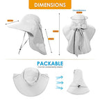Womens Sun Hat UV Protection (One Size / Light Grey)