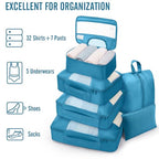 8 Set Packing Cubes for Travel Essentials (15 Ocean Blue)