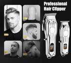 Professional Hair Clippers for Men (Silver)