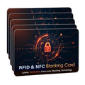 5 Pack RFID Blocking Card for Credit Debit Card (Oragne CL)