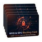 5 Pack RFID Blocking Card for Credit Debit Card (Oragne CL)