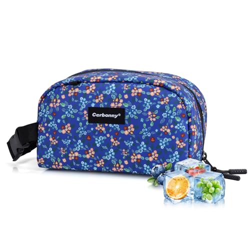 Small Cooler Bag (Blue-Floral Print)