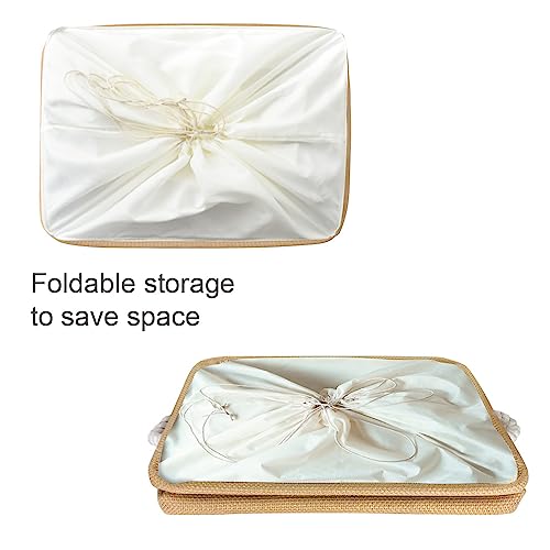 Organization and Storage Basket for Organizing (Beige / 3PCS/X Large -17.7Lx13.8Wx9.8H)