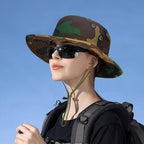 Sun Hats for Men Women Safari Hat Foldable Fishing Hat UPF 50+ Bucket Hat (1pack-green Camo2)