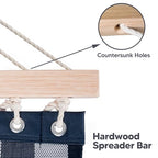 Double Hammock with Stand Included (78.7 x 55.1 in, Hammock with 144 in Stand / Blue)