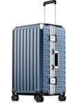 24 Inch Zipperless Checked Luggage (Ocean Blue / 24 Inch)