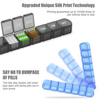 Extra Large Pill Organizer 3 Pack (Black+white+blue)