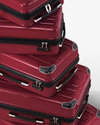 Luggage Set Lightweight and Durable Hardshell (wine wind new / 5-Piece Set)