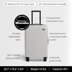 Bigger Carry On Luggage (Cloud Gray)