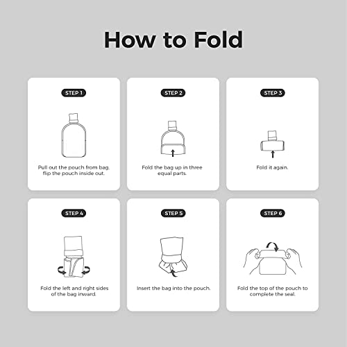 20L Lightweight Foldable Backpack (Black)