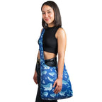 Sling 19L Foldable Packable Crossbody Grocery Bag for Men & Women (Whales)