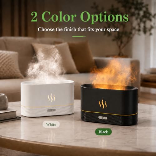 Flame Air Diffuser Humidifier (Black / 180ml)