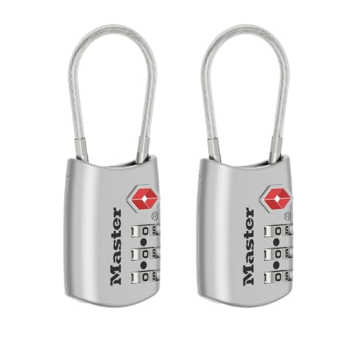 TSA Approved Combination Luggage Lock (Silver / 2 Pack)