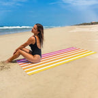 Microfiber Beach Towel for Adults with Bag (Sunset / Extra Large 78x35")