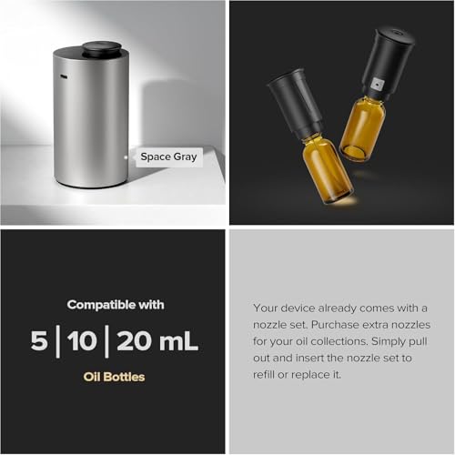 2 Pack ANX Waterless Diffuser for Essential Oil (Black&gold)