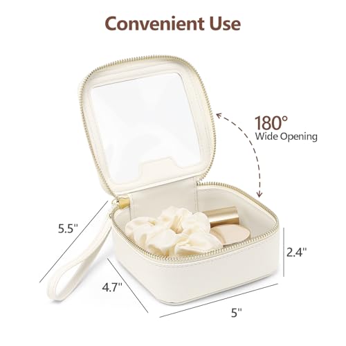 Clear Makeup Bag Foldable (Active-A-Cream / Structured Stylist (Mini - Hard Frame))