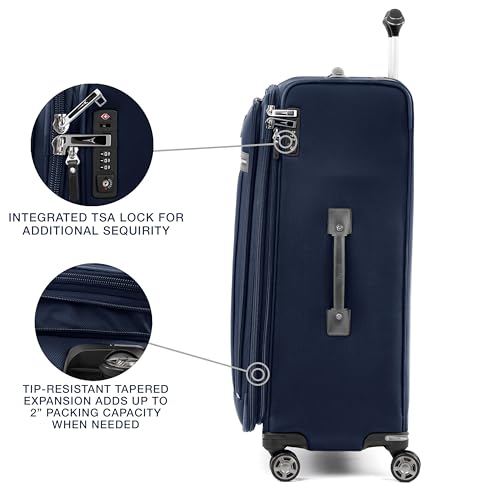 Platinum Elite Checked Luggage Spinner (Checked-Large 29-Inch / Dark Blue)