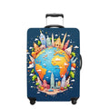 Luggage Cover Washable Suitcase Protector Anti (Earth / L(fits 28-30Inch suitcase))