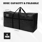 4 Pcs 149 Gallon Extra Large Moving Bags Heavy Duty Storage Bag (149 Gallon / Black)