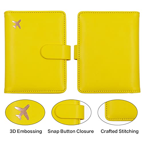 RFID Passport Holder for Travel Women (Yellow)
