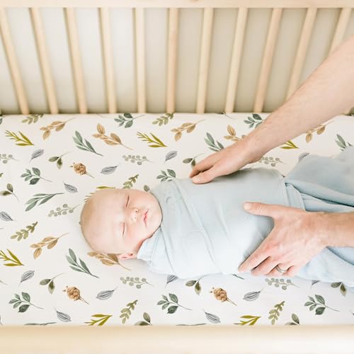 Baby Fitted Crib Sheets (Rose & Foliage / 52X28 Inch)
