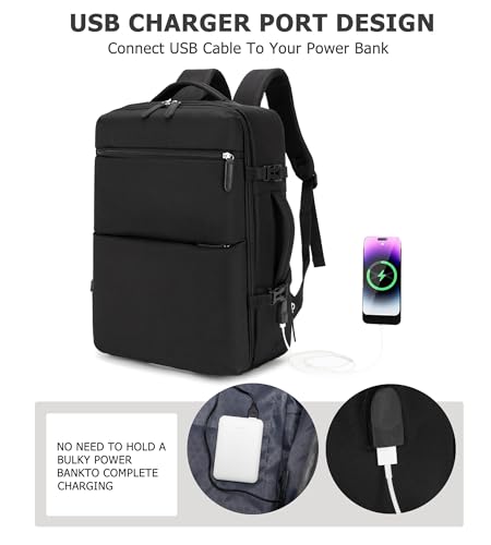 2 pcs PC Aluminum Frame Carry On Luggage Set (2/p set Jet Black zipperless (w/ laptop bag) / 20.8")