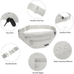 Large Grey Fanny Pack Crossbody Bags for Women Men Fashion Waist Bag (Cloud Grey / Large)