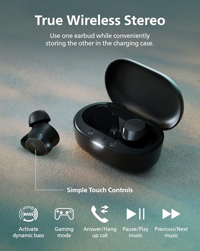 TAT1219 True Wireless Bluetooth Earbuds (With tips / T1219|Dynamic bass)
