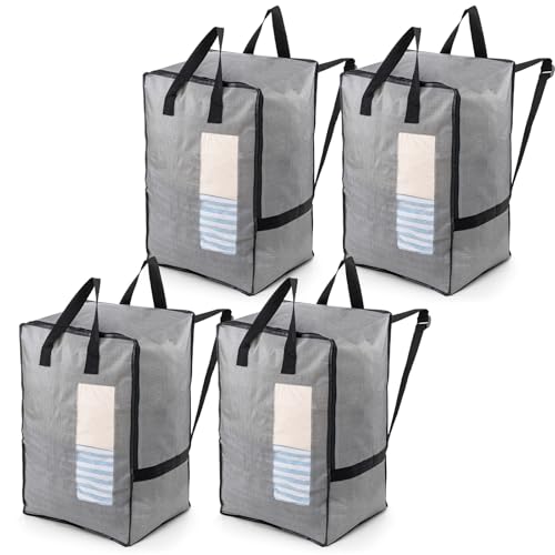 4 Pack Gray Moving Bags W (Gray / 4 Pack Large)