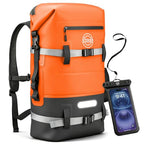 30/40/55L Waterproof Dry Backpack & Phone Case- X-Large Floating Dry Bag for Kayaking, Travel, Hiking, Fishing, Camping, Motorcycles & Beach, Heavy-Duty Roll Top Men/Women (Orange) (Orange / 40L)