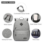 School Backpack for Teen Boys and Girls (Grey / 17.3 Inch)