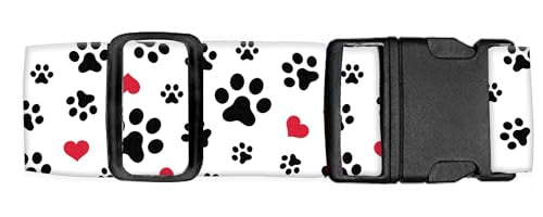 Luggage Straps for Suitcases Travel Belt Accessories (Cute Dog Paws)