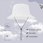 Waterproof Bucket Hats for Woman UPF 50+ Sun Hat White (White)