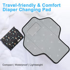 Baby Portable Changing Pad Travel (Black-Woods)