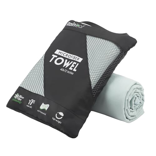 Microfiber Towel Quick Dry Camping & Travel & Gym Towel. Compact (Light Green / 40.00" x 20.00")