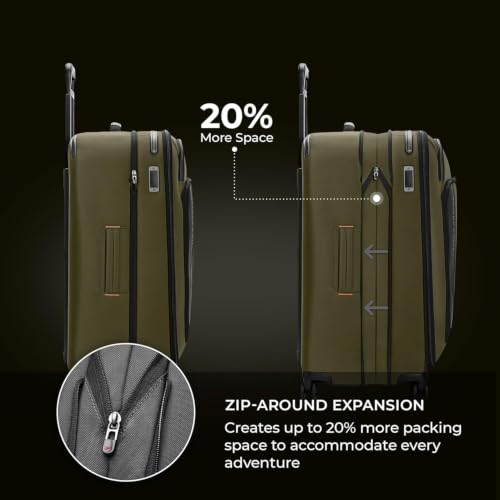 ZDX Large Expandable Spinner (29" Softside Checked / Hunter)