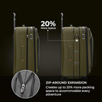ZDX Large Expandable Spinner (29" Softside Checked / Hunter)