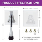 2 Stoppers Adhesive Door Stop (White / 4 INCH X 2 PACK)
