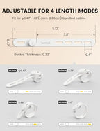 10 Pack Silicone Cable Ties Cord Organizer (10pack / White)