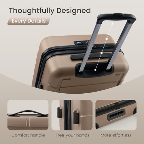 G Series Luggage set 3pcs (Champagne / 3-Piece Set (20/24/28in))