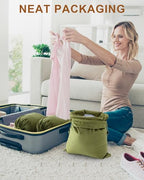 4 Pcs Shoe Bags for Travel (Sage Green / 17.3"x12.6")