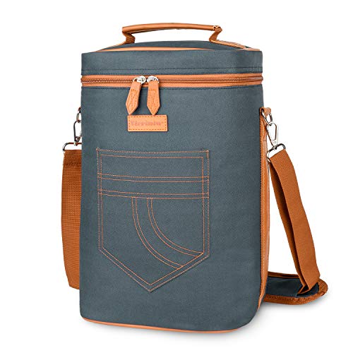 4 Bottle Wine Gift Carrier (Gray 2 / 4 Bottle-without front pocket)