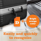 8 Pack Initial Luggage Tags for Suitcases Airplane Travel Essentials (Colorful / Letter D)