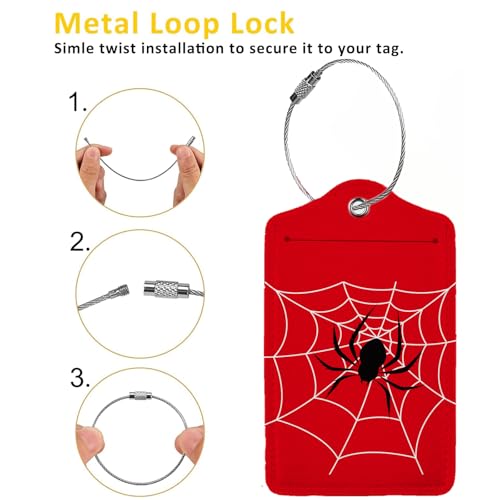 Spider Web 2 Pack Luggage Tag for Suitcase (Spider Web)