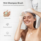 Silicone Scalp Massager Shampoo Brush (Mint Green)
